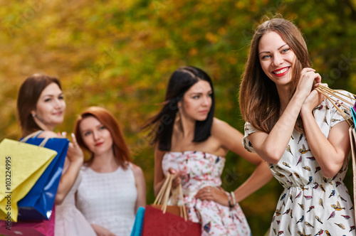 woman after shopping