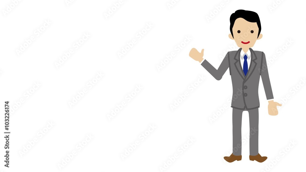 Explaining Businessman Loop-ready File -Alpha channel Explaining Businessman Loop-ready File -Alpha channel
