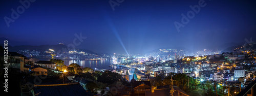 長崎の夜景パノラマ