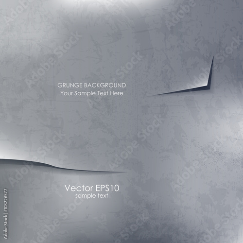 Abstract grunge gray background with torn edges