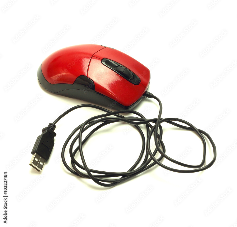 red mouse isolated on a white background red mouse isolated on a white background