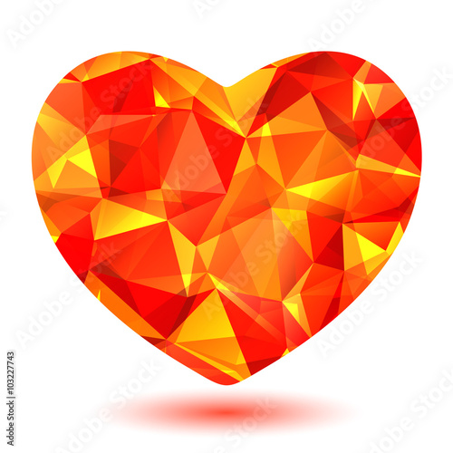 stylized polygonal heart