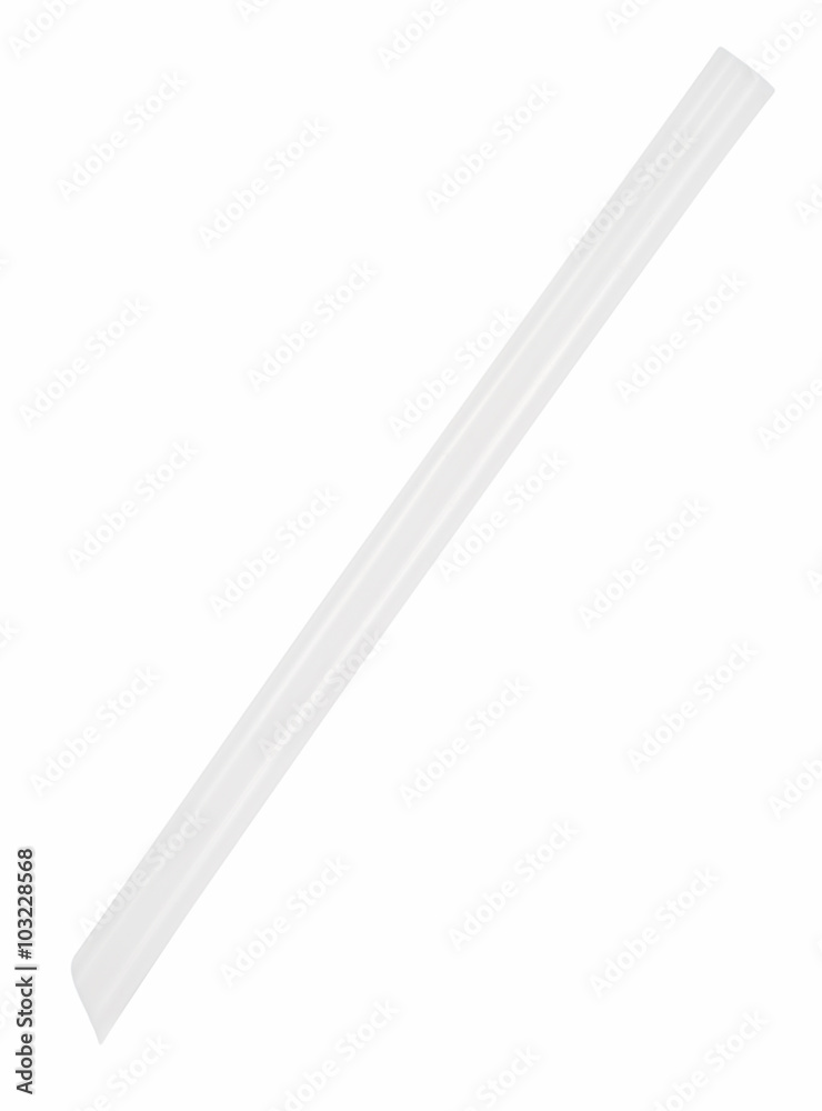 White straw isolated on white background. White straw isolated on white background.