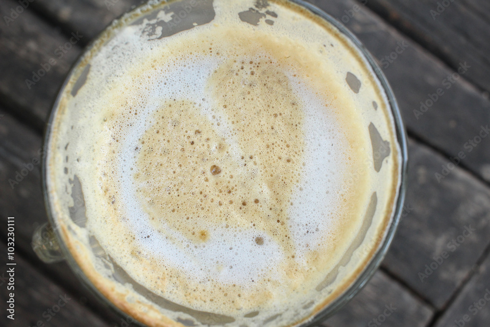 Heart of latte art coffee Heart of latte art coffee