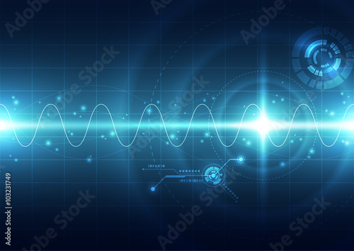 Abstract futuristic digital technology background. Illustration Vector