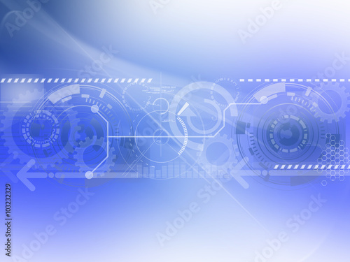  Abstract Blue technology background design 