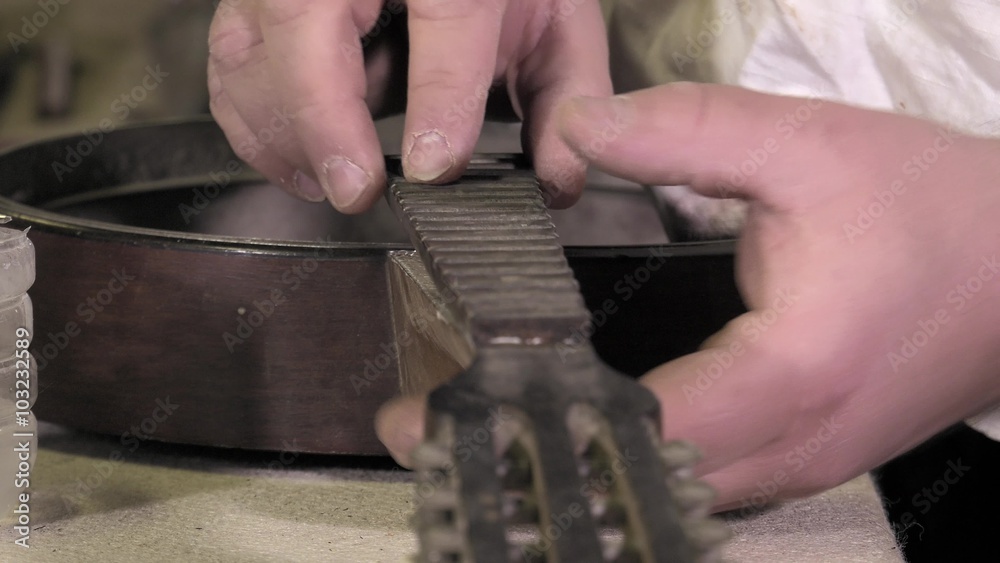 Master luthier guitars at work Master luthier guitars at work
