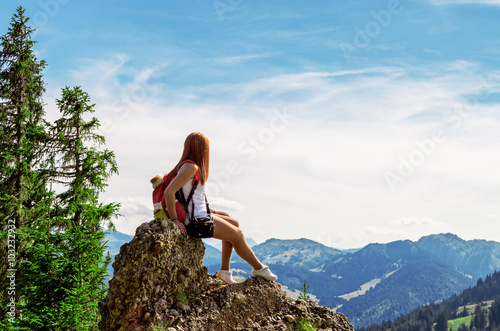 Woman hikers in the German Alps