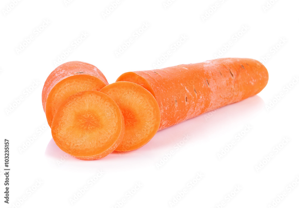 Ripe carrots isolated on a white background Ripe carrots isolated on a white background