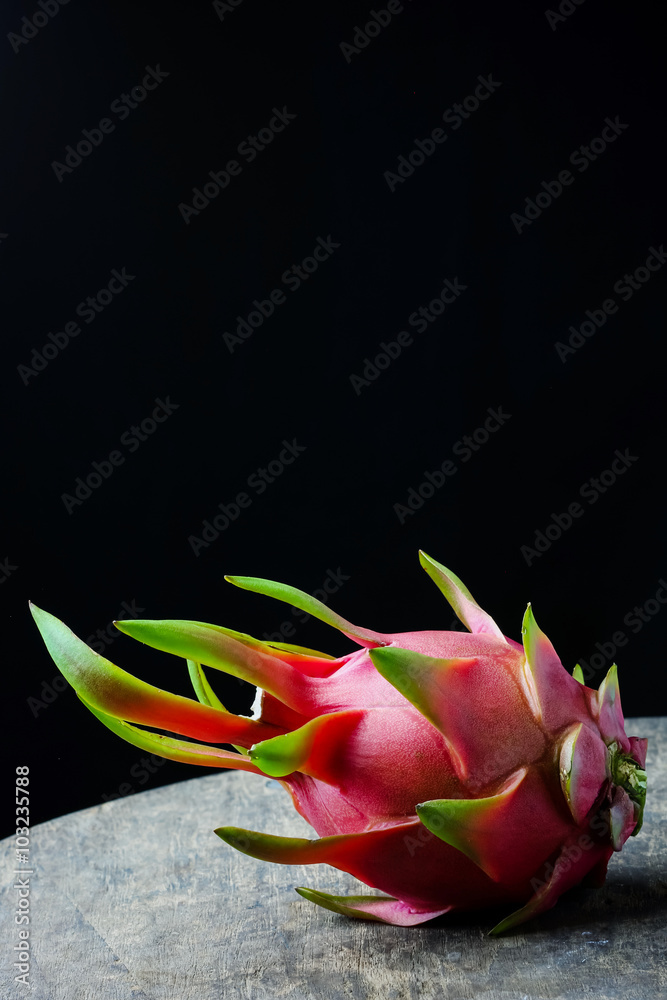 Dragon Fruit on wooden background Dragon Fruit on wooden background