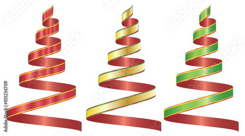 ribbon set three color