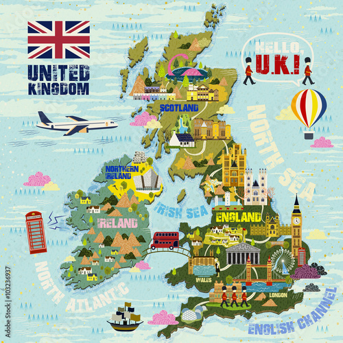 United Kingdom travel map