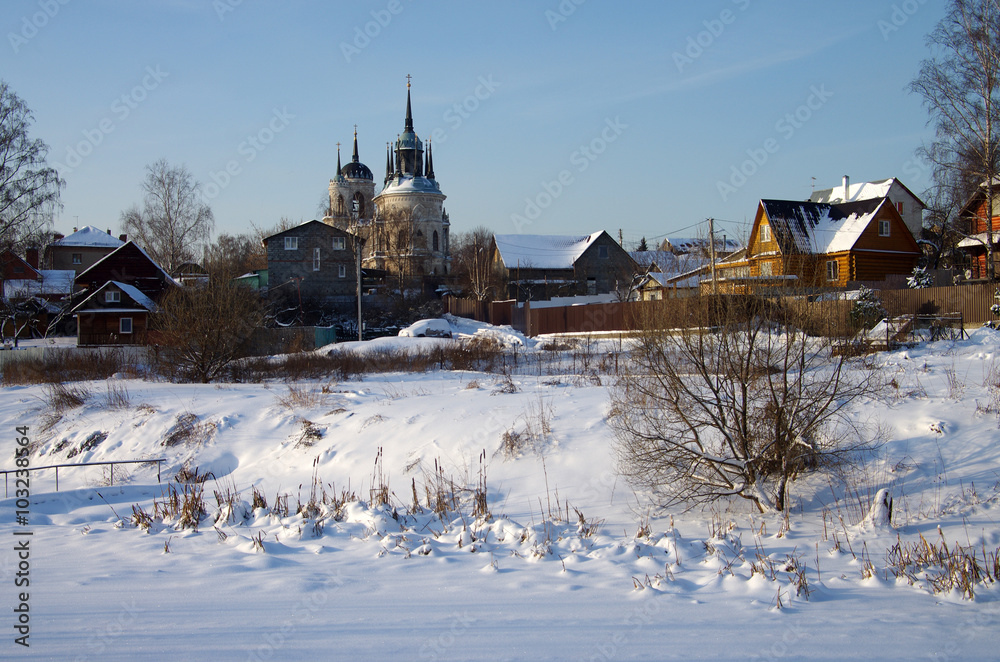 BYKOVO, MOSCOW REGION, RUSSIA - January, 2016: Church of Vladimi