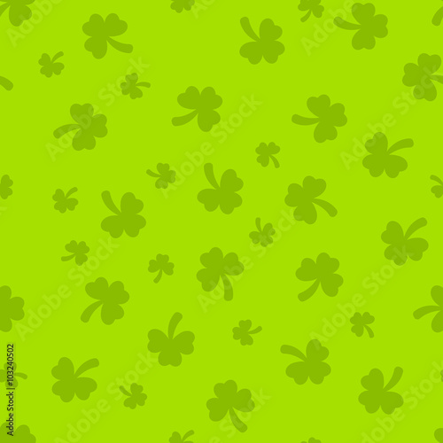 St Patrick's Day green soft seamless pattern. stylish flat pattern with clover leaf best for wrapping paper, decor and postcard