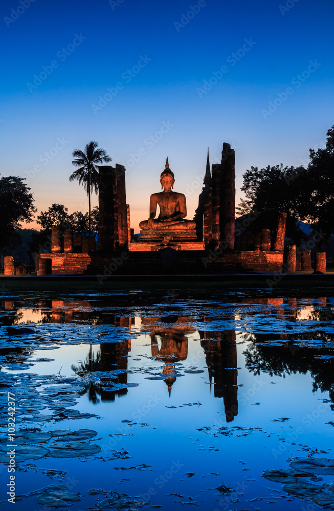 Sukhothai historical park in Sukhothai province of Thailand