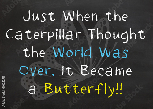 Caterpillar transforms into a Butterfly