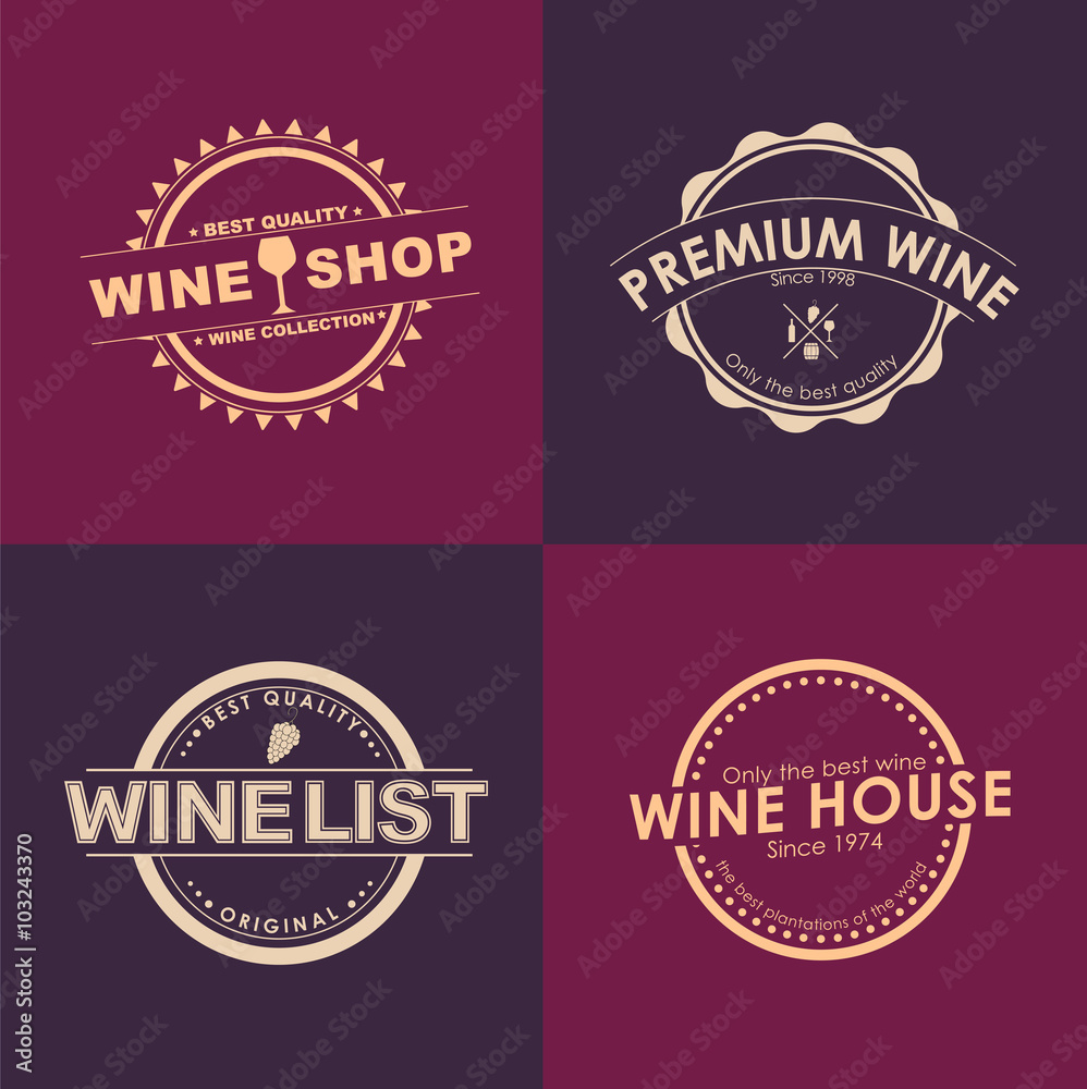 Logo Design for wine shops, cafes, restaurants