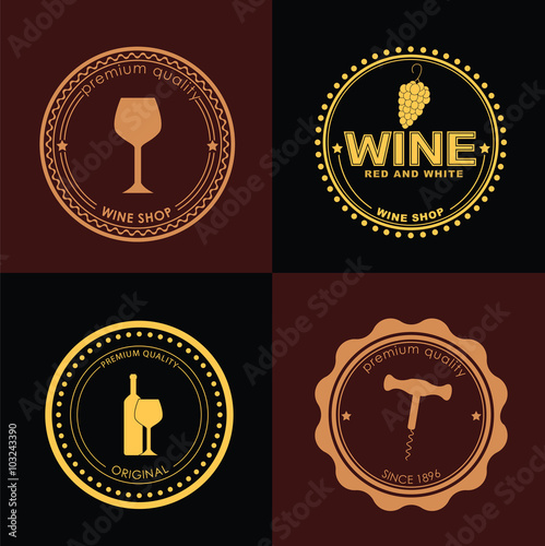 Logo Design for wine shops, cafes, restaurants