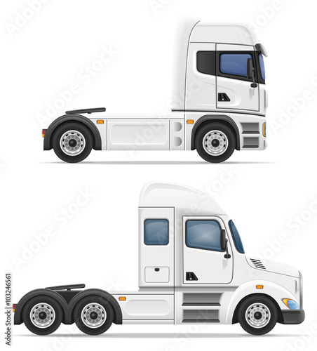 set icons trucks semi trailer vector illustration