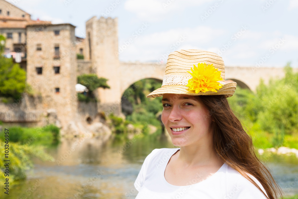 Portrait of female tourist