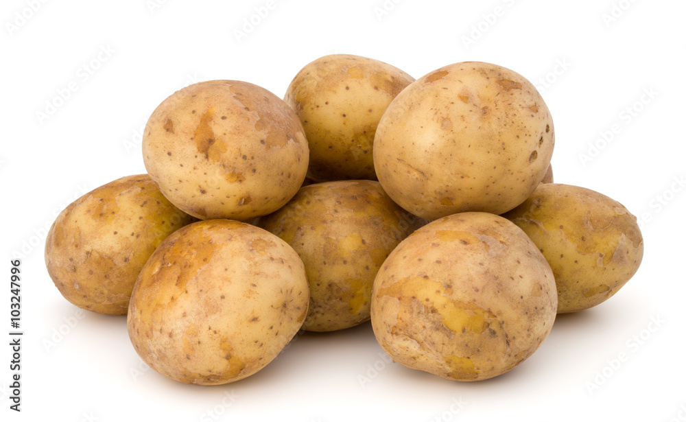 new potato tuber isolated on white background cutout new potato tuber isolated on white background cutout