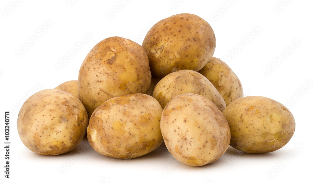 new potato tuber isolated on white background cutout new potato tuber isolated on white background cutout