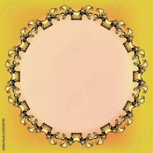 drawing hand vintage frame baroque elements for advertising in vintage style, vector ornament, to frame the logo or text scrolling list Black and white