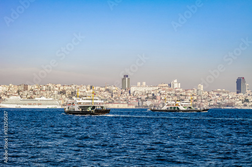 Istanbul ferry. Istanbul view.