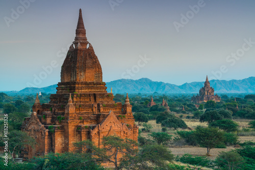 The group of ancient temple in Bagan  Myanmar