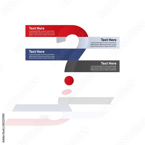 Question Mark with 4 Options / Decision Making - Vector Infographic