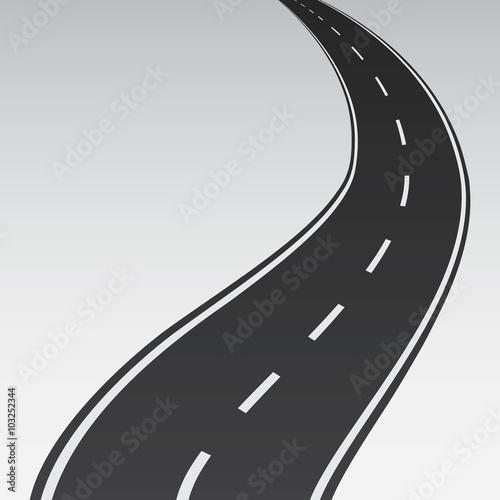 Abstract winding road - Vector illustration