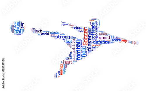 Soccer word cloud  soccer typography background