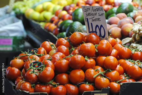 Stall with South Australian sweet tomatoes. 
