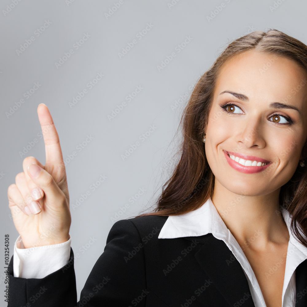 Businesswoman showing