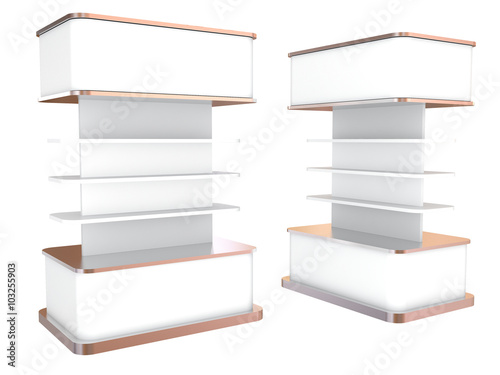 Color white shelves