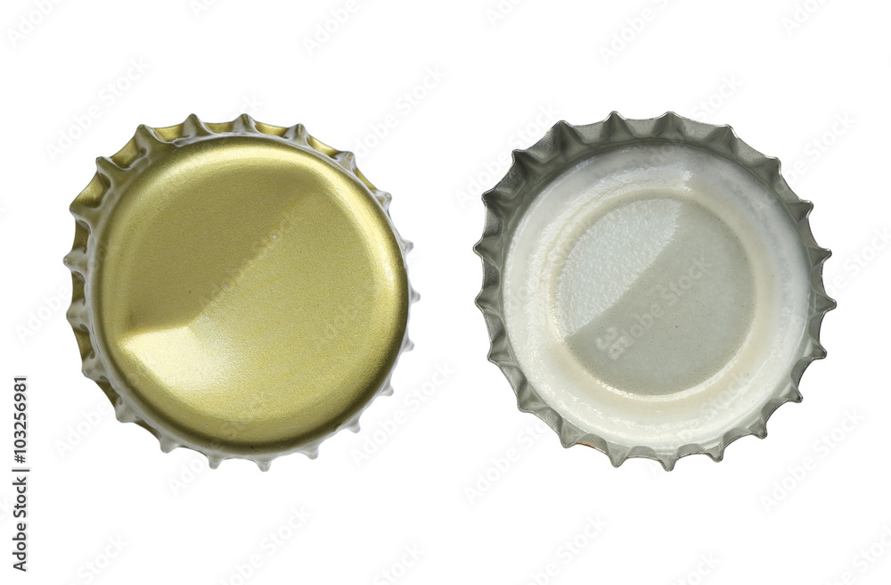 Metal bottle cap isolated on white background Metal bottle cap isolated on white background