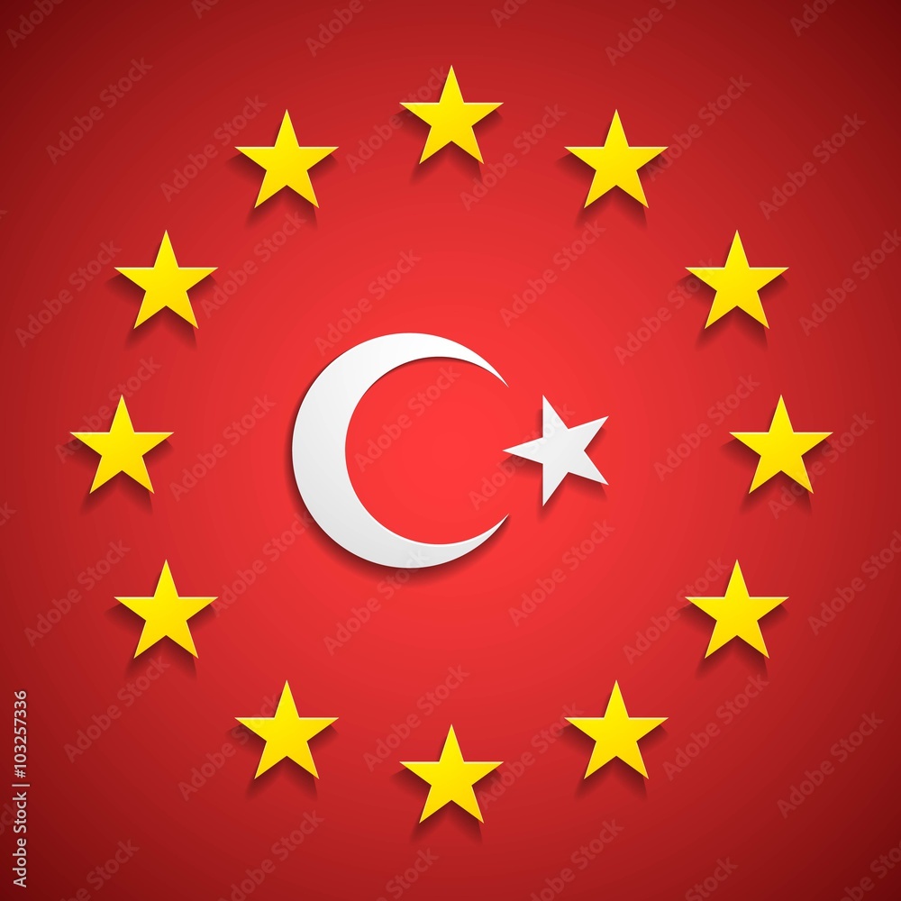 Turkey&EU flag concept