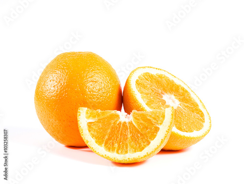 Orange fruit isolated on white background