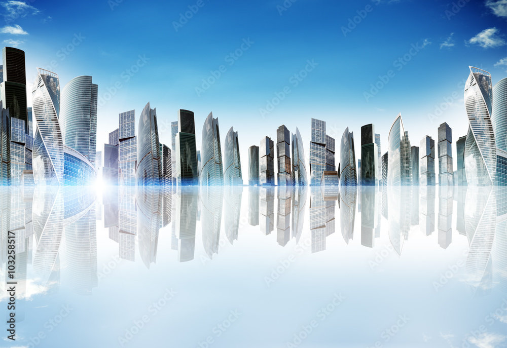 Cityscape with reflexion