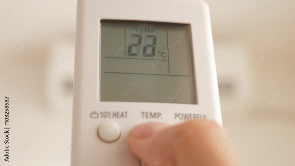 Air conditioning room temperature changing with remote control 4K 3840X2160 UHD footage - Temperature change with remote controlled air conditioner 4K 2160p UHD video Air conditioning room temperature changing with remote control 4K 3840X2160 UHD footage - Temperature change with remote controlled air conditioner 4K 2160p UHD video