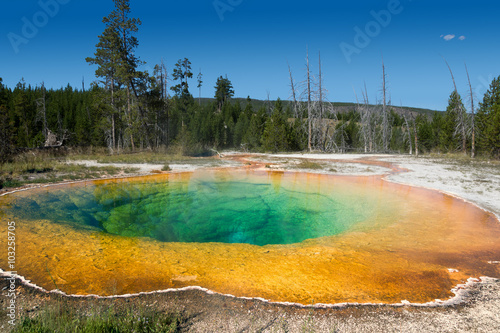 Morning Glory Pool. Yellowstone National Park, Wyoming, USA