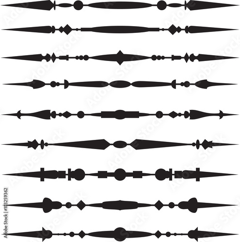 Retro divide rulers set