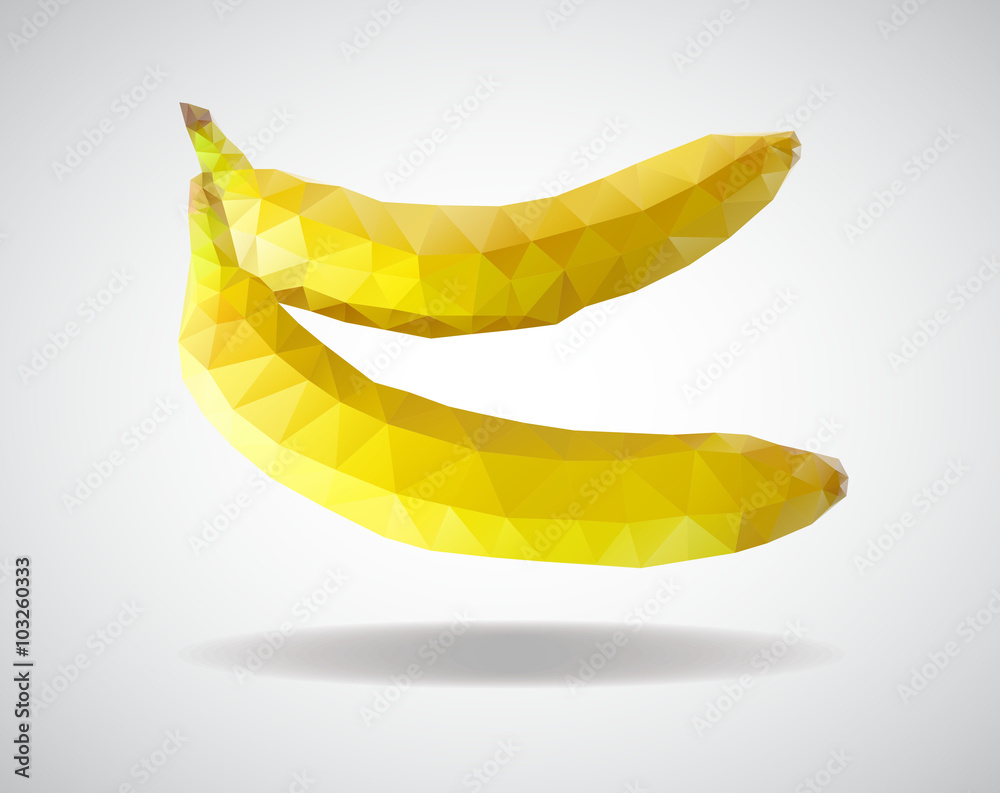 low poly banana