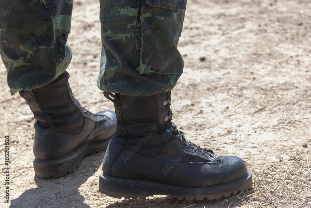 Army parade - boots close-up 