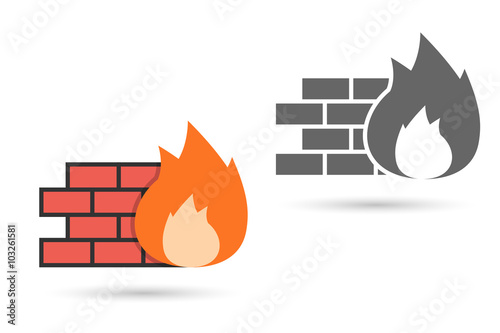 Firewall Icon Vector
