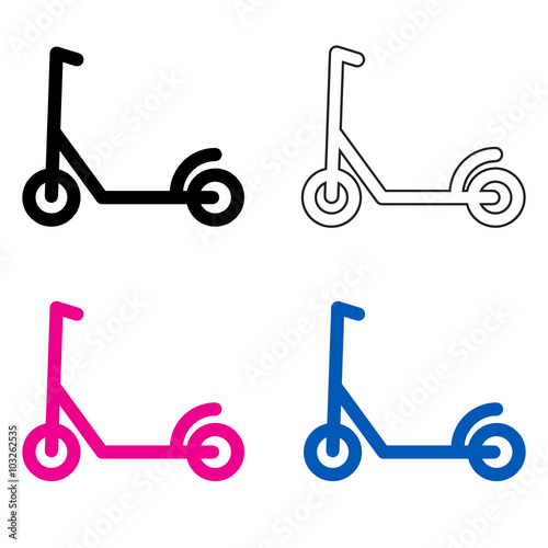 scooter set illustration