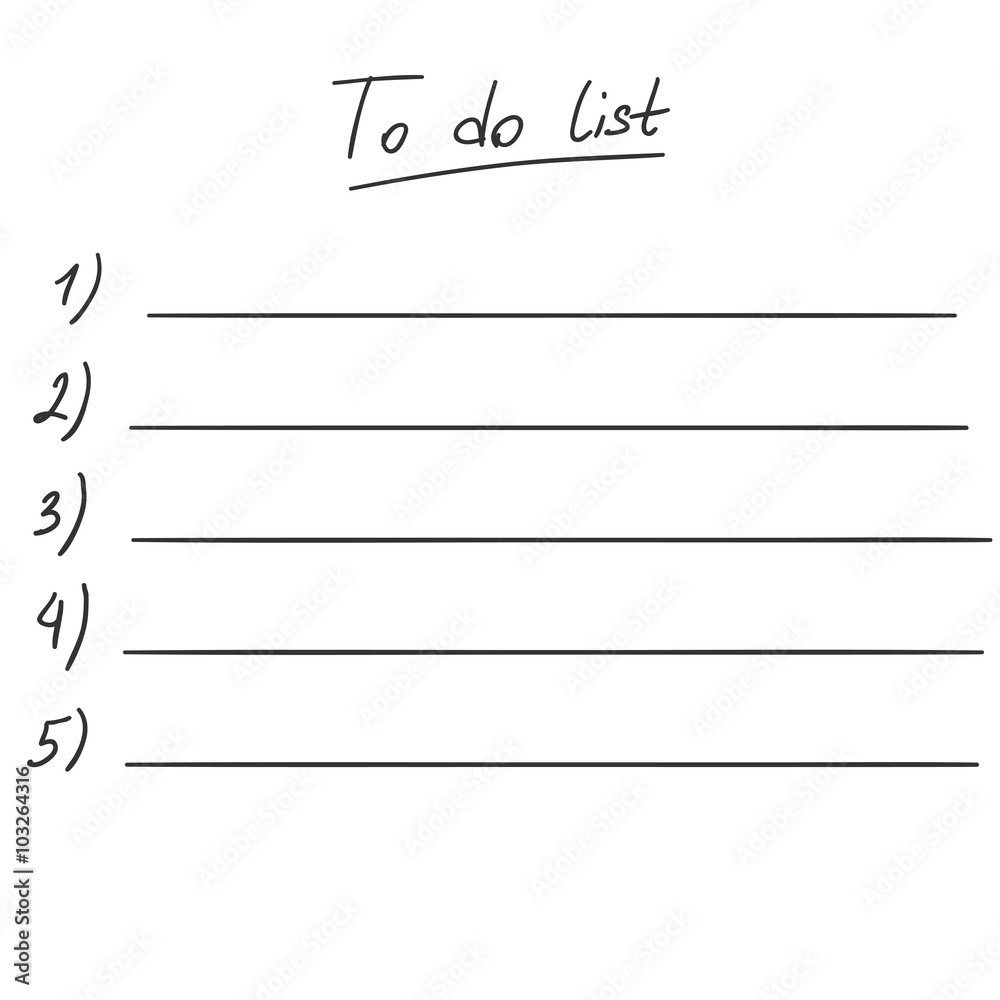Vector Sketch To Do List Vector Sketch To Do List