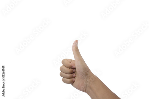 Thumb White background