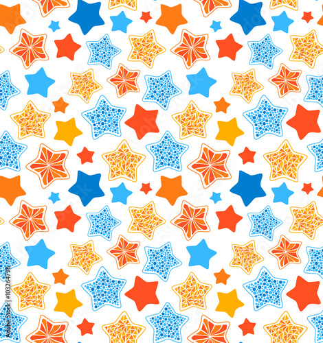 Stars seamless pattern.