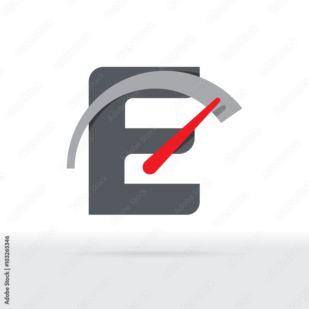E Letter Car Speedometer, E Letter Meter Logo E Letter Car Speedometer, E Letter Meter Logo